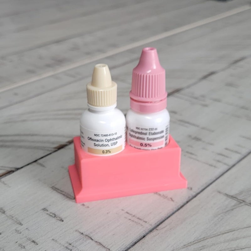 Znet3D Eye Drop Bottle Organizer, 2-Slot Stand (Pink) - Image 4